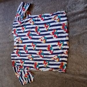 IZOD nineties sailboat rayon blouse